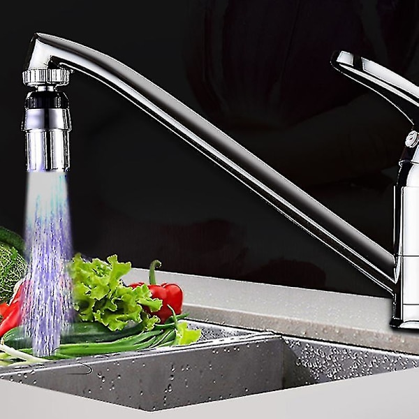 Temperaturkänslig Kranmunstycke med LED-belysning, 3 färger, Vattenkran Dusch