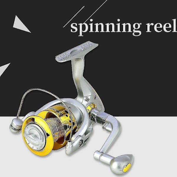 Yumoshi Fiskehjulsrulle 5.5:1 Spinning Fiskehjulsrulle Dobbeltbremse E