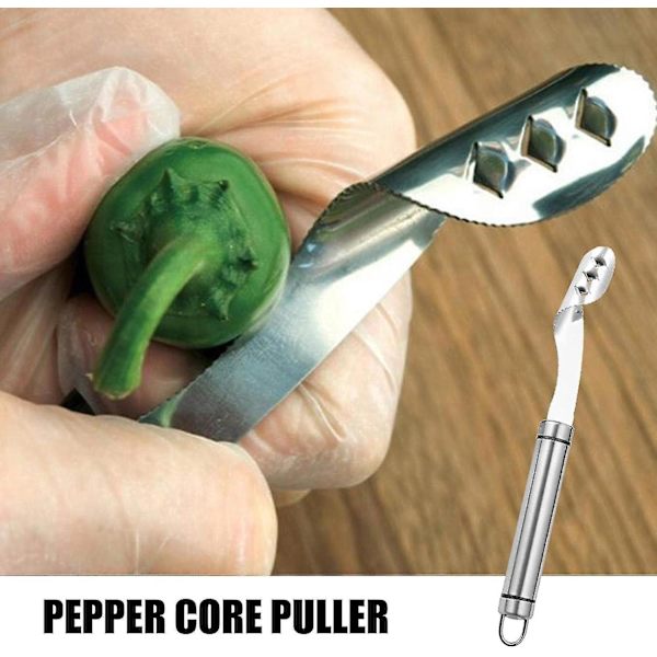 Jalapeno Grillstativ i Rustfritt Stål Grillholder Med Kjernefjernerverktøy 18 Hull Rustfritt Stål Popper Holder For Tilberedning Av Pepper Kyllinglår Vinger Chilli Knife