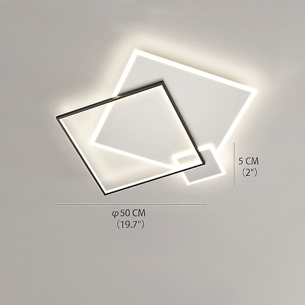 50cm Dæmpbar Geometrisk Loftlampe Aluminium Moderne
