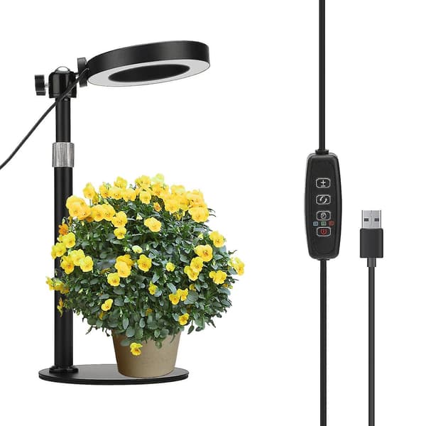 Ny Bærbar LED Vekstlys Spektrum Timer USB Ring