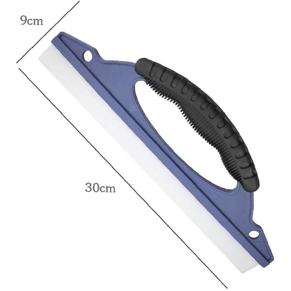 Bilskrapa i Silikon, Vattenavvisare, Torkare, Squeegee, Fönsterrengöring (Blå Svart) (2-pack)