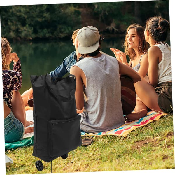 Sammenleggbar trillebag, sammenleggbar handlepose med hjul, sammenleggbar