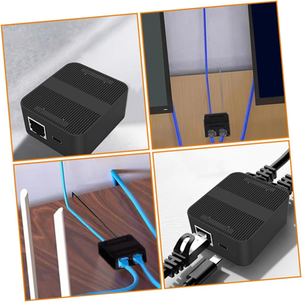 Ergonomisk Design Ethernet Splitter Nätverks Splitter Adapter 1 till 2 Splitter