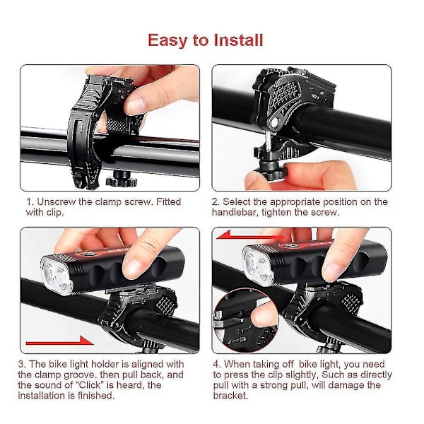 Cykellys USB Genopladelig 2400 Lumen 4 Tilstande IP65