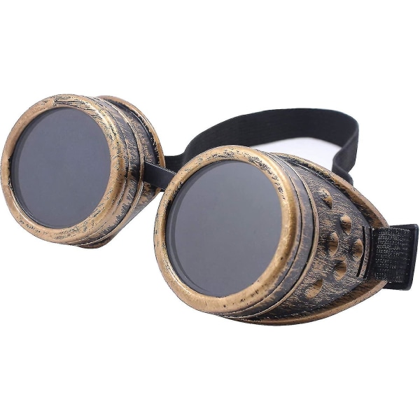 Diamantlins Vintage Steampunk Goggles Glasögon Svetsning gotisk-koppar