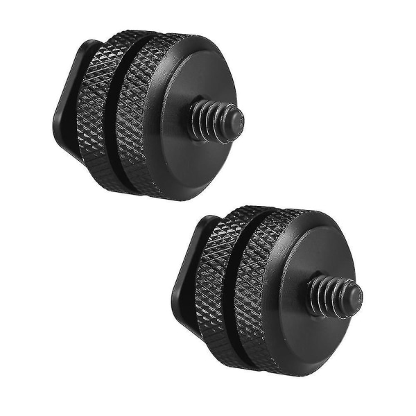 Kamera Hotsko Montering Tripod Skrue Adapter Blitzsko Montering Til Kamera Rig (2 stk., sort)