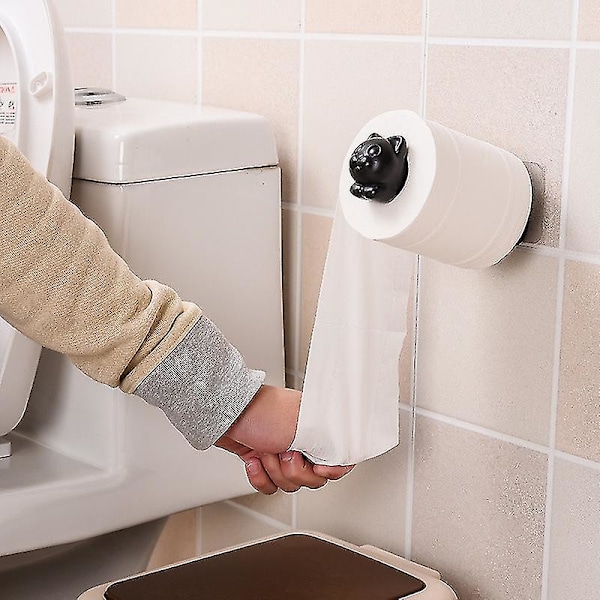 Toiletpapirholder, Selvklæbende Toiletpapirruller Holder Dispenser Og Hængere