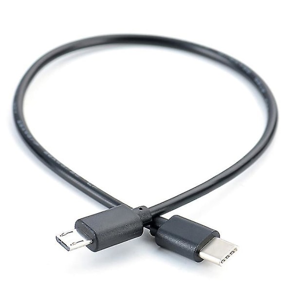 Type C Usb-c til Micro Usb Kabel Micro B Usb Type C Snor Mand til Mand Datakabel 30CM