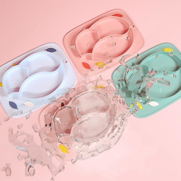 Baby silikonilautanen Kids Bowl Fox Silica -lasten lautanen, silikoninen lautanen,a