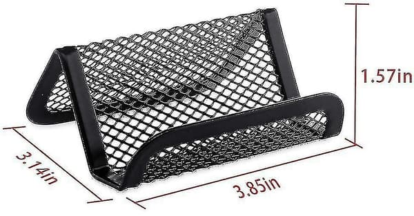 Visitkort Holder Metal Visitkort Stativ (6 stk., Sort)