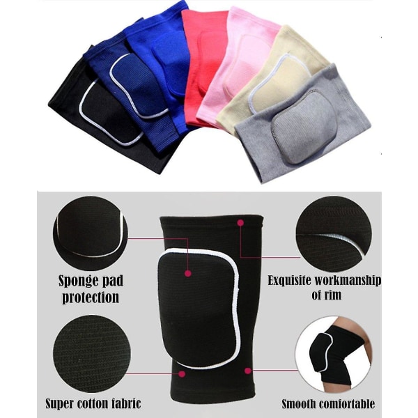 Kneepads for Dansere, Voksne Sykling Fotball Tennis Trening Klatring Trening Yoga Pole Dance Volleyball Barn Rulleskøyter Knebeskytter Erme