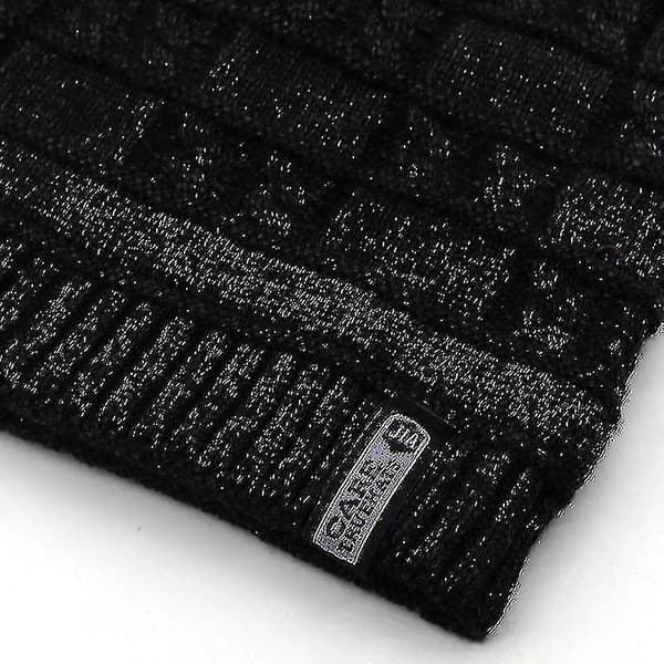 Enkel Brev Vinterhatt Lång Storlek Stickad Mössa Hög Kvalitet Casual Beanies