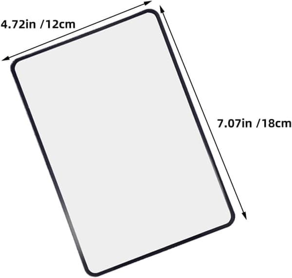 8 stk. A5 bærbare flade forstørrelsesark 3X PVC sideforstørrelsesglas