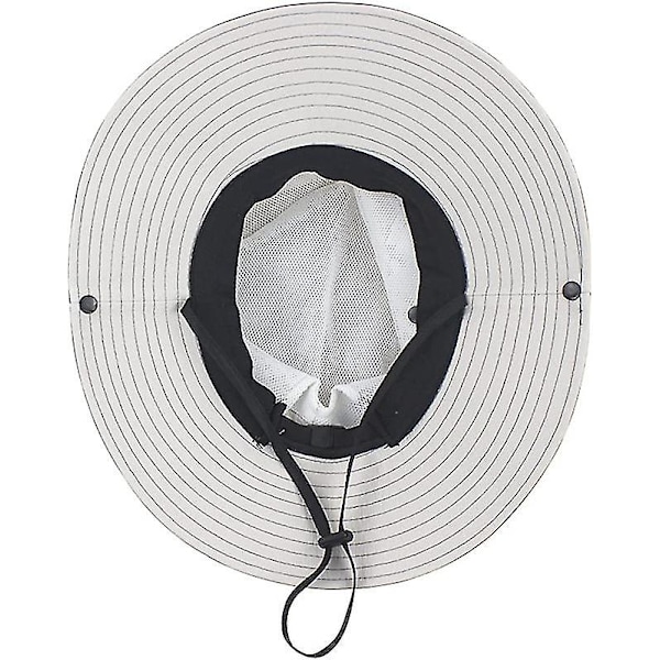 Sommerhatt for kvinner med bred brem, UV-beskyttelse for utendørs, strand, fiske, fotturer Beige