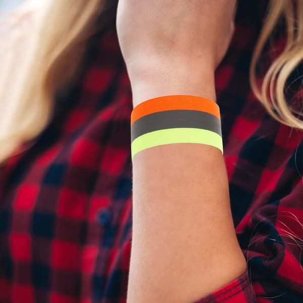 Reflekterende armbånd for løping, sykling, reflekterende stropp, høy synlighet, elastisk nattløpebånd
