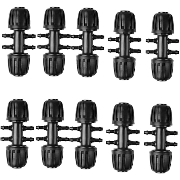 10 stk. 6-vejs rørforbindelsessæt 16 mm til 4/7 adapter rørled