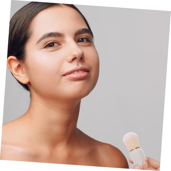 Udtrækkelig Rejse Makeupbørste Mini Pudder Foundation Børste til Kindrødme Highlighter