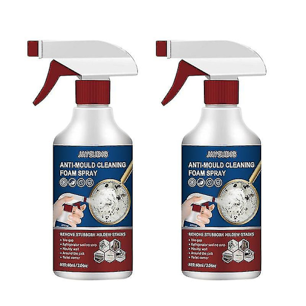 2x Anti-mögelspray, Mögelrengöring Anti-mögel Rengöringsfoam, Kraftfull Multi-purpose Foamrengörare, Tar Bort Fläckar Foam Badrum