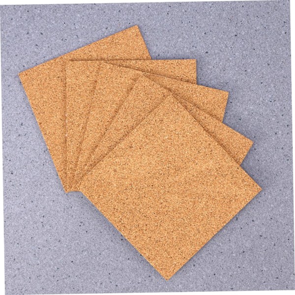 40 stk. selvklæbende korkbrikker 100 mm x 100 mm x 2 mm korkmåtter
