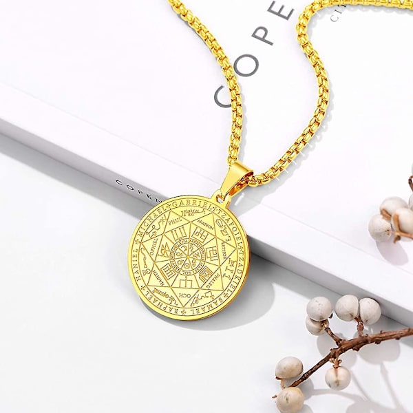 Arkkienkeleiden Talisman Pentagram-riipuskaulakoru, Lmell Kestävä Medaljonki