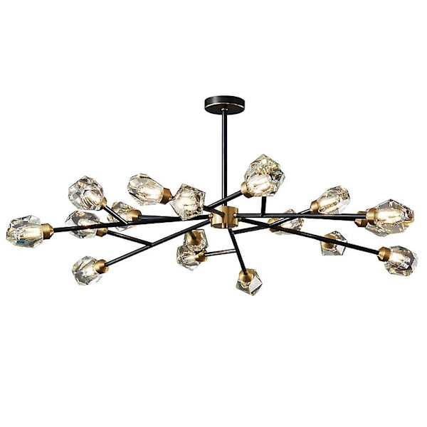 115cm Krystal Loftlampe Led Kobber Moderne