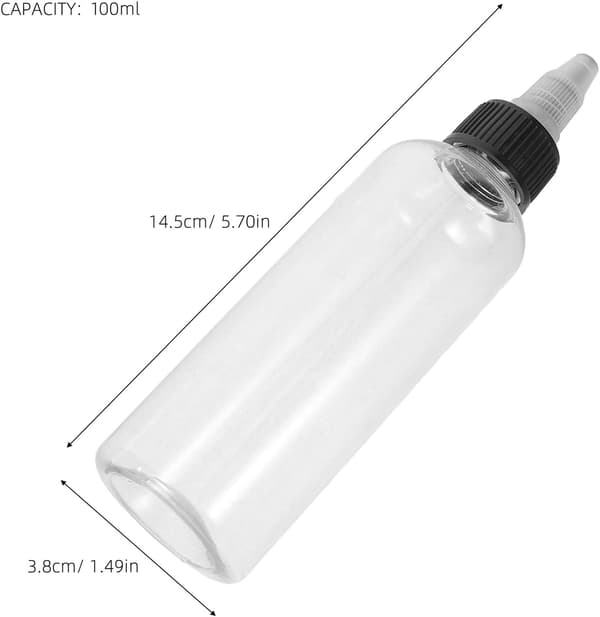 20 st bärbara plastflaskor med vridlock för köksolja, senap, ketchup