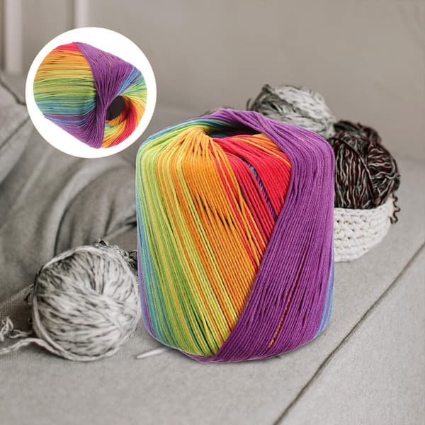 3 ruller blonde tråd gradient garn til DIY håndværk hæklegarn til hjemmestrikkeprojekter