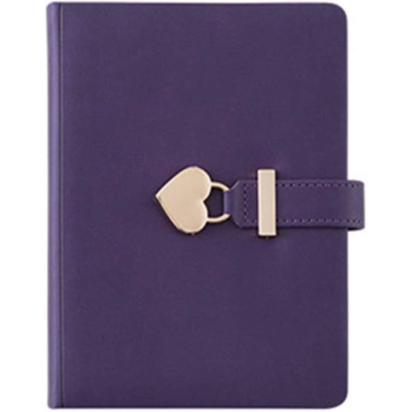 5,20"x6,89" B6 notesbog Notesblok med lås Pu læder notesbog Journal Hardcover
