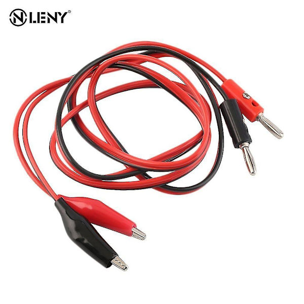 1m 4mm Bananstik Probe Kabel til Alligator Testledning