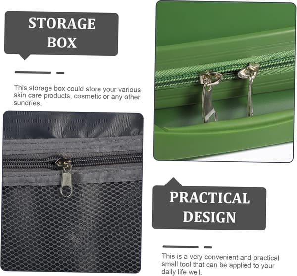 Makeup Organizer Train Case med rum 14-tommer Lille Rejse Kosmetik Opbevaringstaske