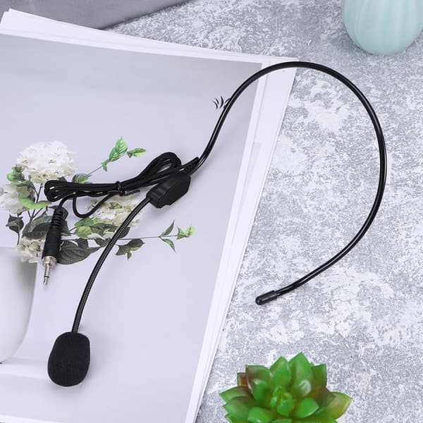 5 stk. fleksibelt headset-mikrofon til tale med 3,5 mm gevindforbindelsesstik