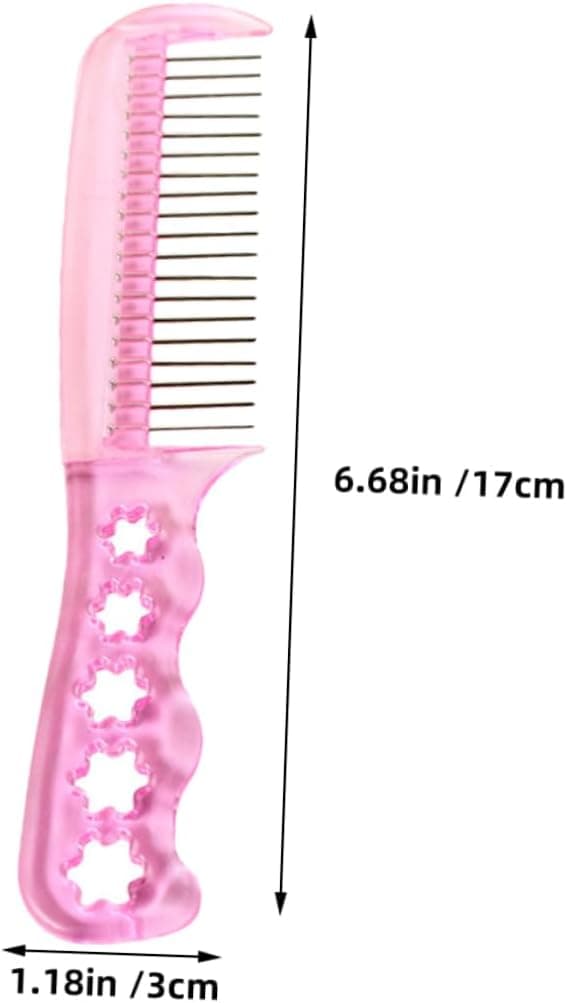 4 stålperukkammar Rosa hårborste för kvinnor Professionell hårstyling Hemperukkammar