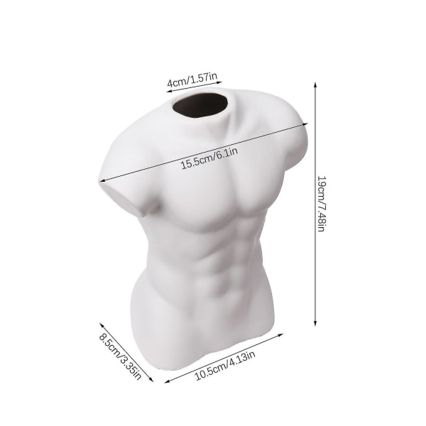 Kropsvase Multipurpose Mandlig Kropsblomst Minimalistisk indretning