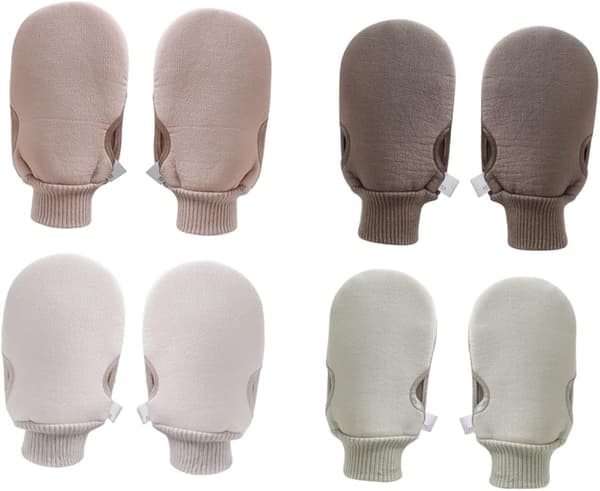 Exfolierande duschhandskar 2-pack Beige Ryggmassagehandske Kroppsskrubbvantar