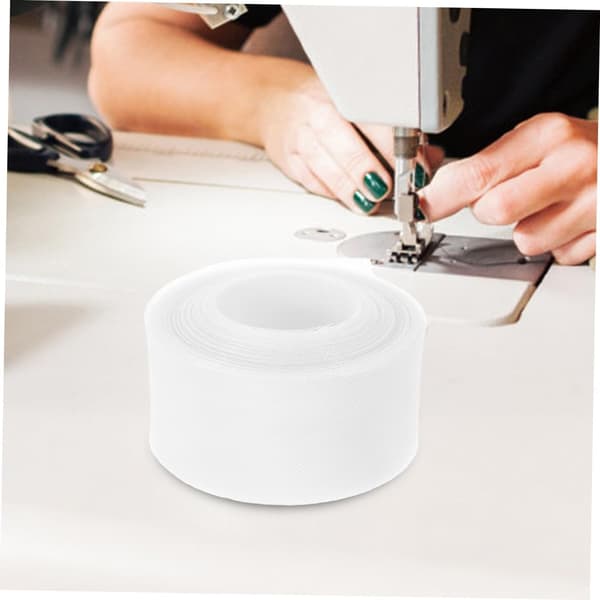 4 cm brett vitt elastiskt fiskbensnätband i polyester, hästhårsfläta, sömnadskant