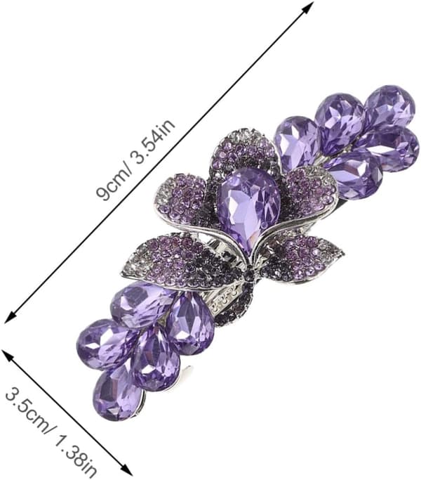 2 st strassblomma hårspännen för kvinnor elegant vårhårklämma