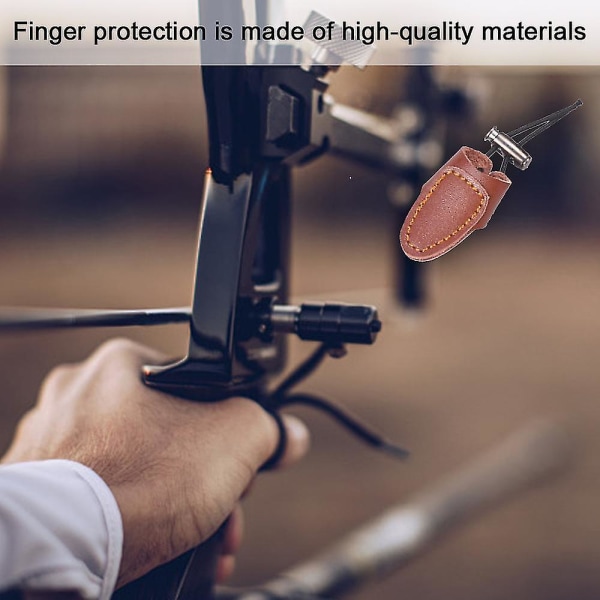 Mjukt läder tumring Bågskytte Finger Protector Recurve Bow Finger Guard Traditionell Bow Protector Shooting Handske