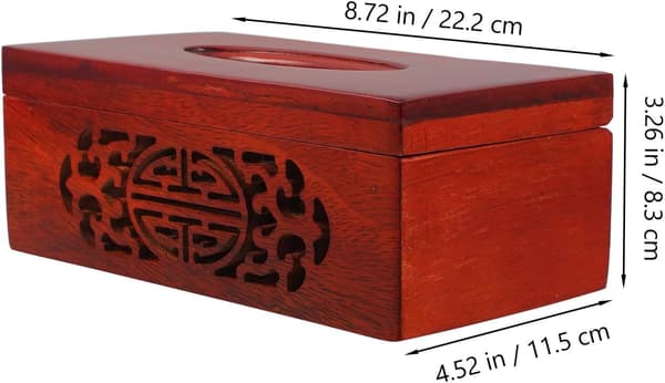 Träservettlåda Brun med Användarvänlig Design och Slät Yta Enkel Stil Rektangulär