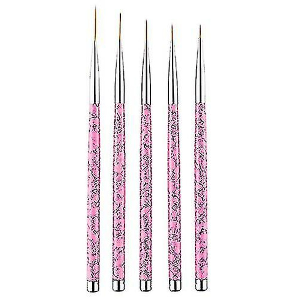 5 st Nail Art Liner Penslar, Professionella UV Gelmålning Nail Art Design Penslar