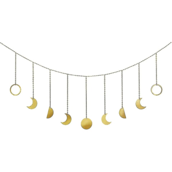 Månefase Vegghengende Månekransdekor Boho Home Decoration Moon Hang Art Ornaments