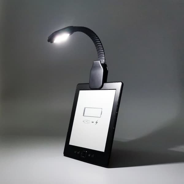 USB-oppladbart boklys, LED-tablettleselamps med sugekopp, studentdynelesing sovesal