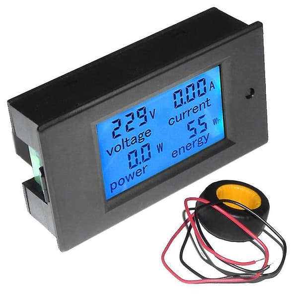 LCD AC 80-260V 0-100A Digital Spännings- och Strömmätare Panel Effekt