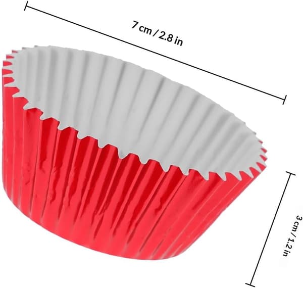 100 stk. røde papir cupcake-former muffinsformer bakeformer