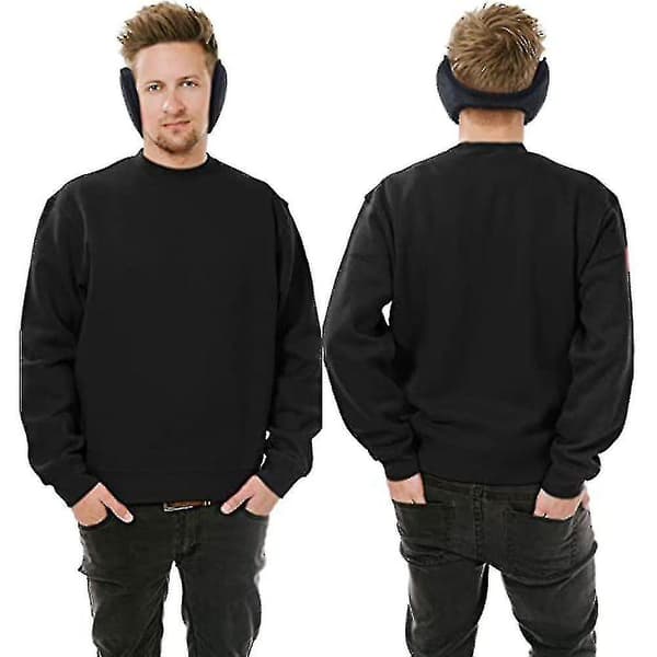 Ørevarmere, Foldbare Unisex Vintervarme Ørevarmere Udendørs Ski Sort