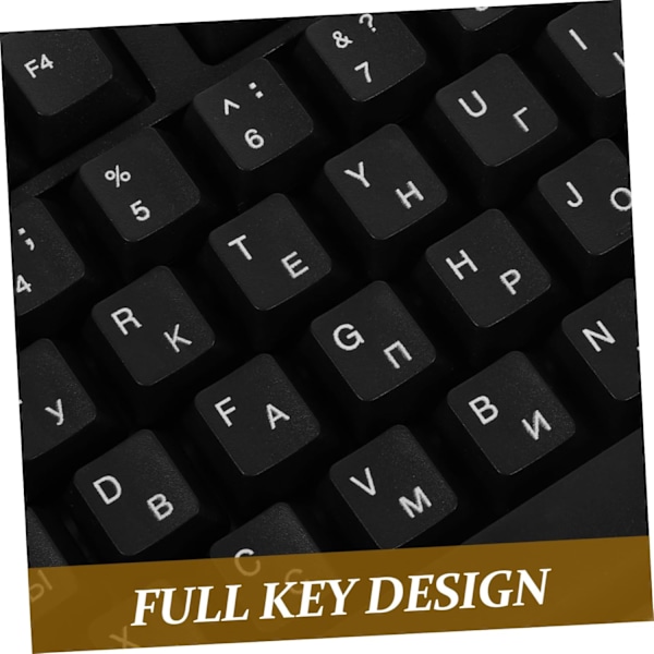 Kablet Tastatur Full Størrelse Russisk Bokstav Kontortastatur Kompakt Laptop Tastatur Gaming Tastatur Ingen Batteri Nødvendig