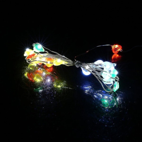 Batteridriven 5m 50LED Hjärtformad Ljuskedja Fest Jullampa