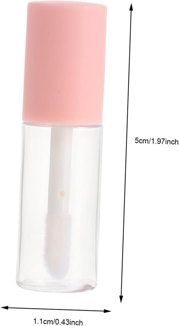 10 stk. 4 ml påfyllbare lipgloss-tuber DIY leppeglasurflasker rosa plast bærbare leppehonningtuber