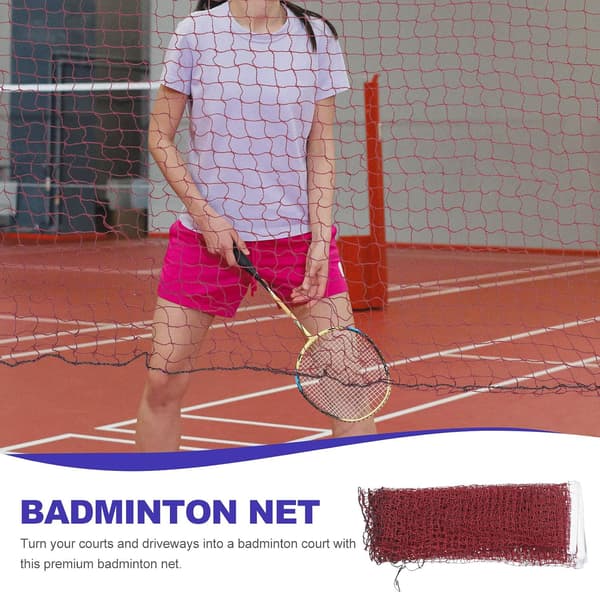 Badminton Rødt og bærbart net indendørs, til udendørs brug Polypropylen foldbart