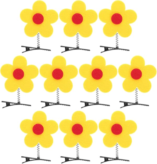 10 stk. dekorative blomsterhårklemmer til piger søde hårspænder